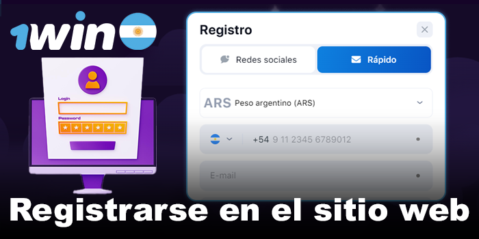 Registro en el sitio de 1win