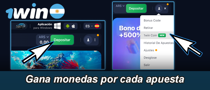 Consigue monedas 1win AR
